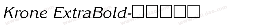 Krone ExtraBold字体转换
